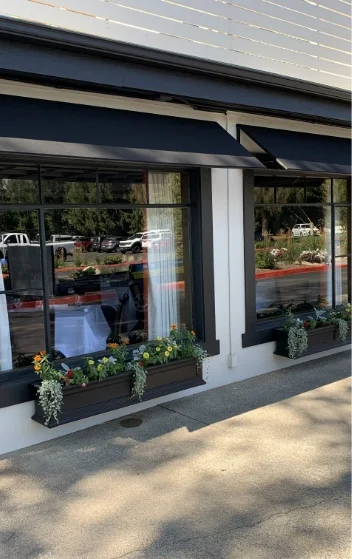 Commerical-Awnings-flower-boxes